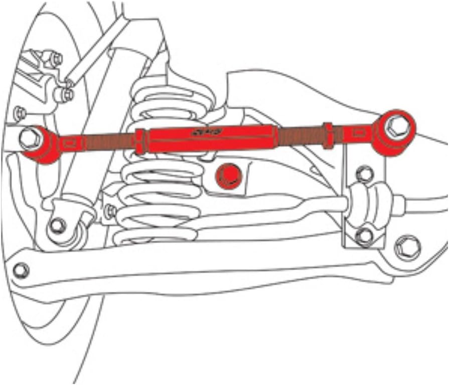 Specialty Products 67410 Pair of Adjustable Rear Upper Control Arm and Toe Cam Kits for Hyundai Elantra Kia Optima Rondo