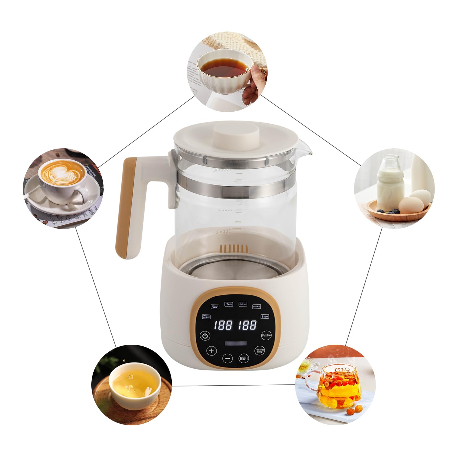 Baby Flaschenwärmer - 1,3L Mit 72h Thermostat Für Perfekte Babynahrung!