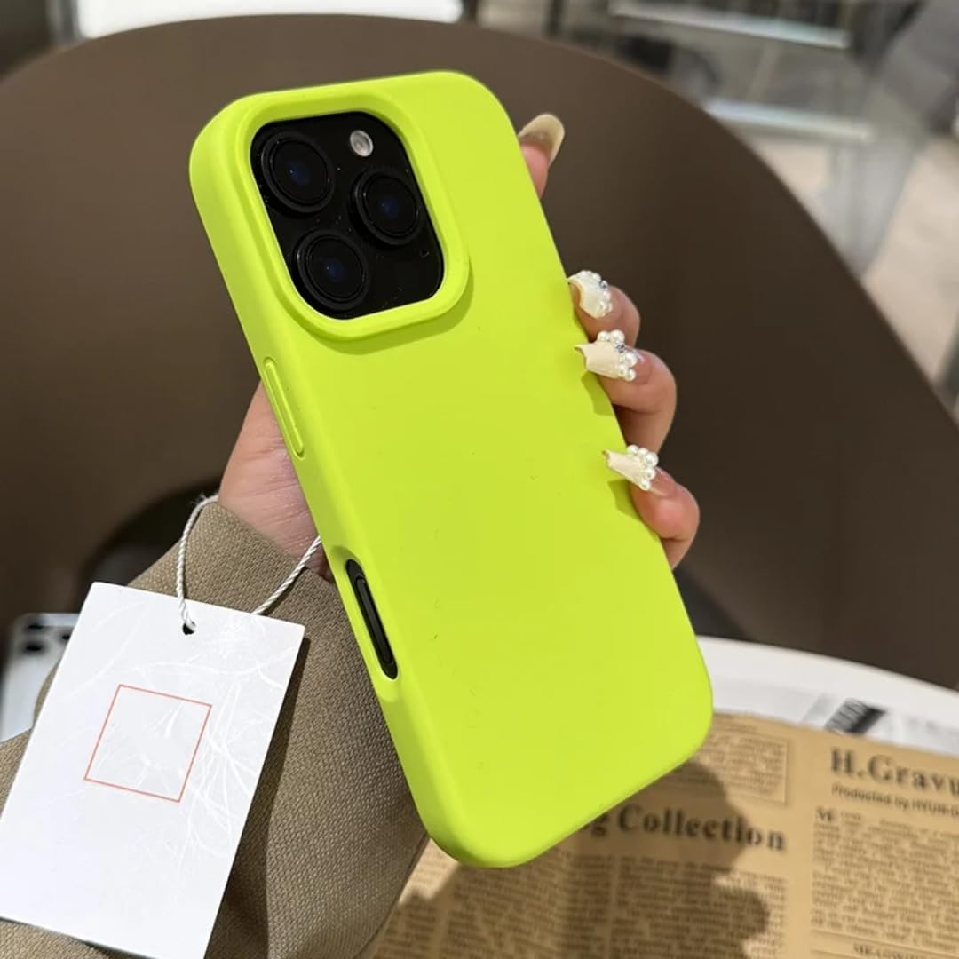 Coque de luxe iPhone 14 souple en silicone liquide vert éclatant - 7