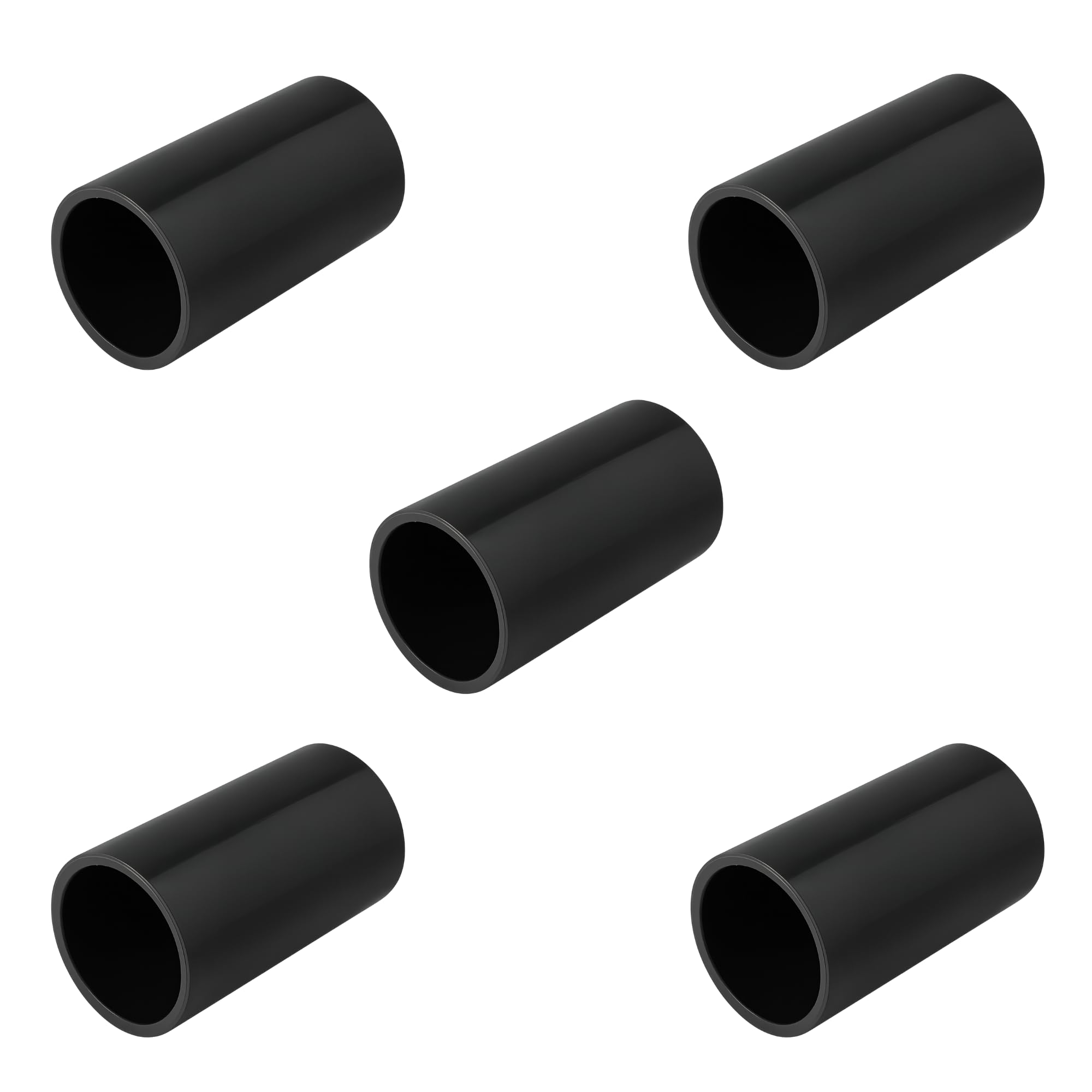 25mm Black PVC Conduit Straight Coupler - Pack of 5