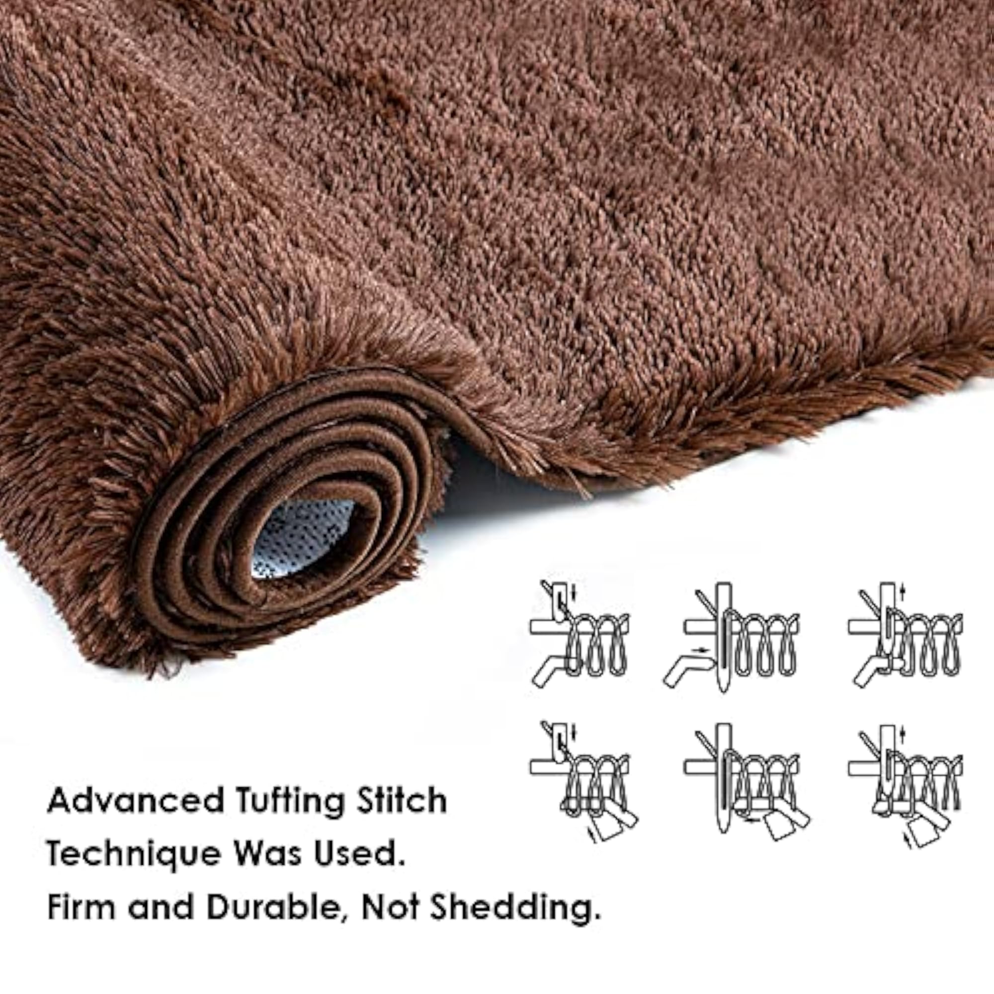 Handmade Extra Soft Fluffy Carpet, 3x5 feet