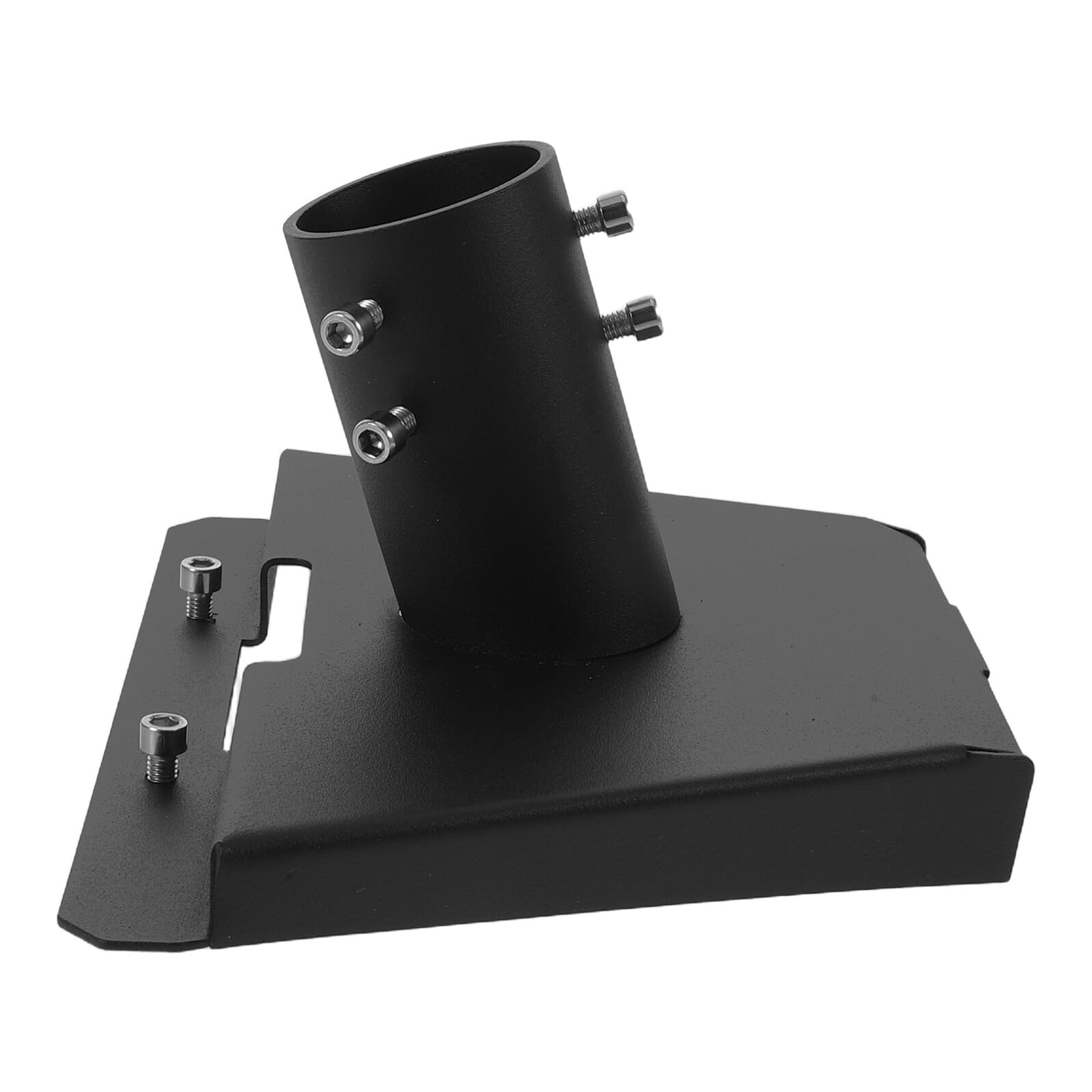Staffa Antenna Mini in Ferro Nero per Installazione Sicura su Palo Metallico da 28mm a 54mm, Resistente alle Intemperie, per Montaggio a Parete o Tetto