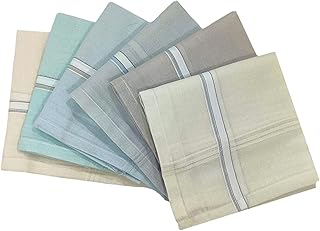 Kuber Industries Cotton Hanky For Men|Premium Handkerchief For Men|Neat Stiched With Printed Colors " 50x50 CM"|Pack of 6...