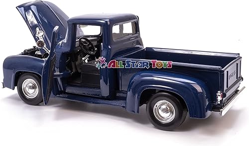 Miniatura 7 de 1956Ford F-100Pickup Azul 1 24Diecast modelo de coche