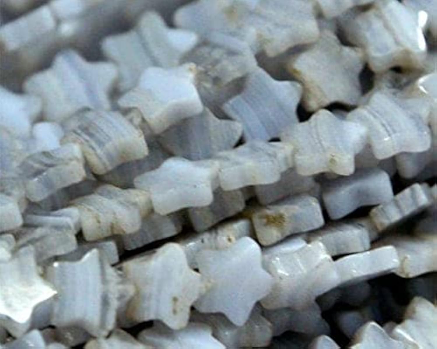 Perles agate bleue naturelle 4mm en étoile pour réparer et personnaliser un bracelet
