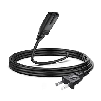 سلك إمداد طاقة تيار متردد بطول 8 أقدام لجهاز Sony PS5 Pro PS4 PS4 PS3 Slim&Super Slim، Xbox Series S/X، Xbox One S/X، PlayStation 5 4 3، تلفزيون، مكبر صوت، طابعات، شاشة 2 شوكة، كابل Figure 8 بديل عالمي