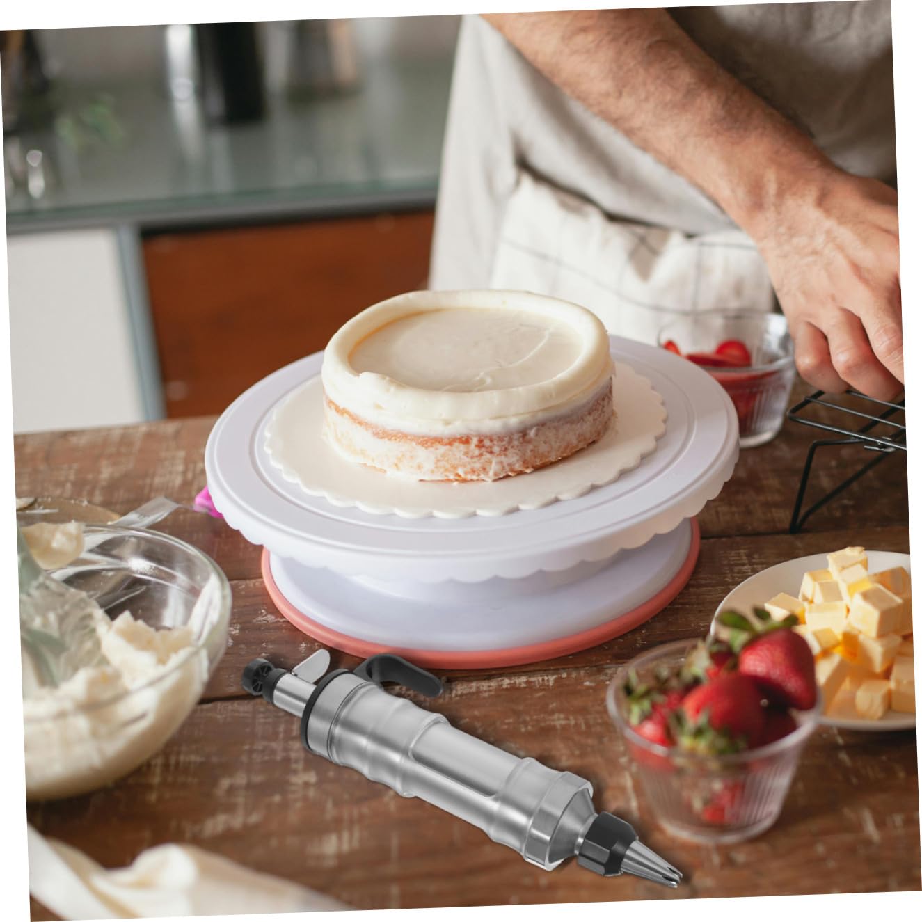 Edelstahl Tortendekorationspresse Backzubehör Mit Mehr Formen Rostfrei Langlebig Lebensmittelecht Praktisches Kuchen Keks-dekorierwerkzeug Für Zuhause