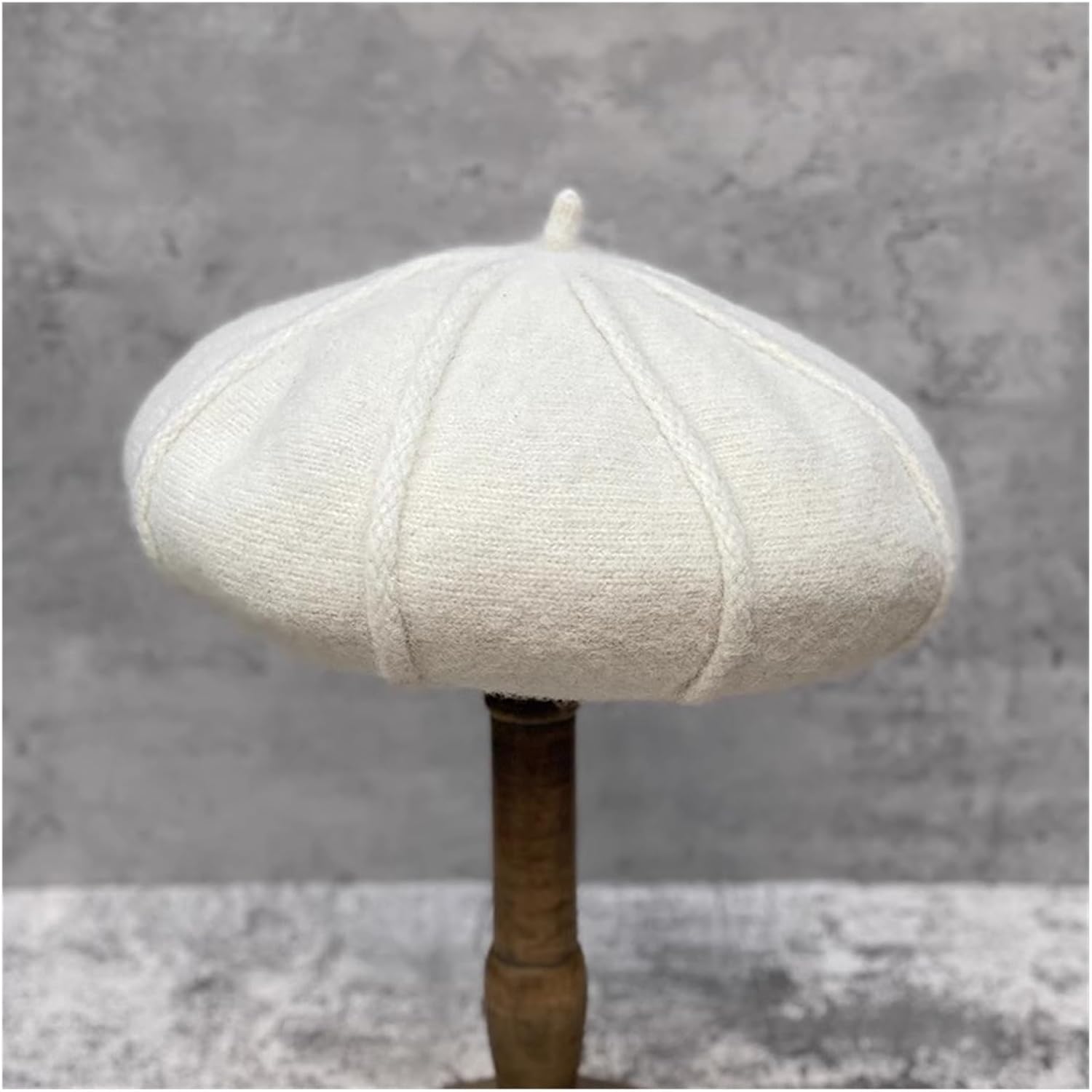 JSEIAJB Knit Beret Women's Autumn/Winter All-Match Painter's hat British Vintage Bud Octagon