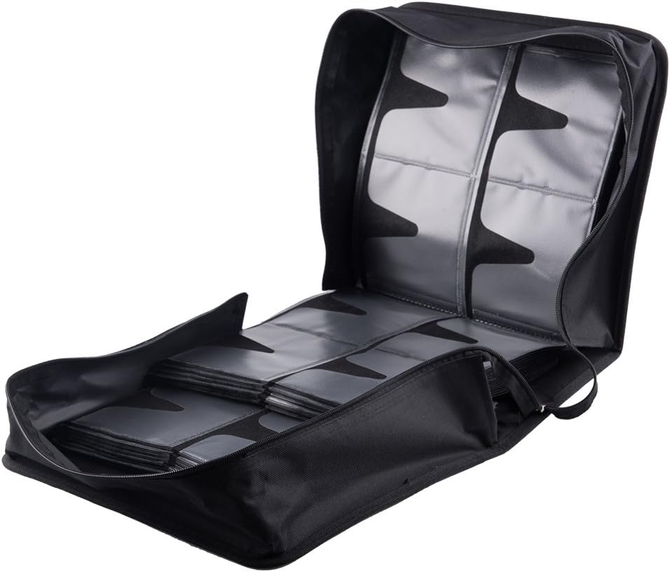 Fasmov Polyester 400 Disc CD/DVD Binder DVD Wallet Case, Black