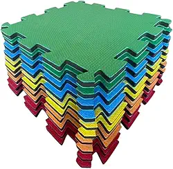 Kit 10 Tatames 50x50 20mm Econômico (Colorido)