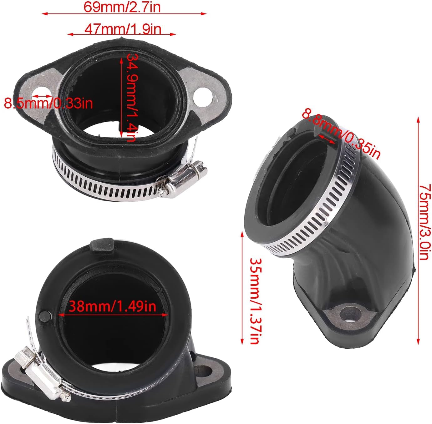 Giunto del Collettore di Aspirazione del Carburatore Aramox, Cuffia del Collettore di Aspirazione del Carburatore 3085809 Sostituzione per Sportsman 500 HO 2001‑2013
