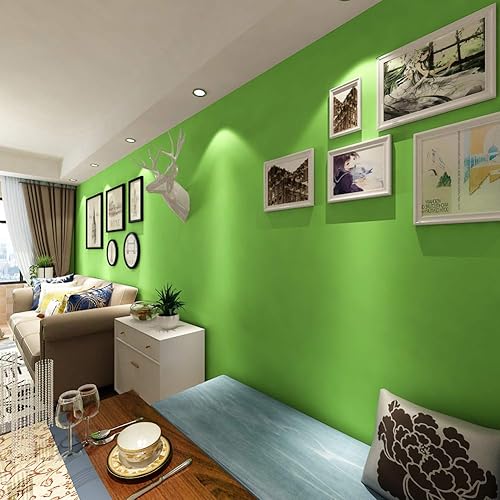 Miniatura 9 de LaCheery Papel tapiz texturizado mate, color verde pálido, papel tapiz autoadhesivo de 15.8 x 160 pulgadas, papel de contacto de color sólido para