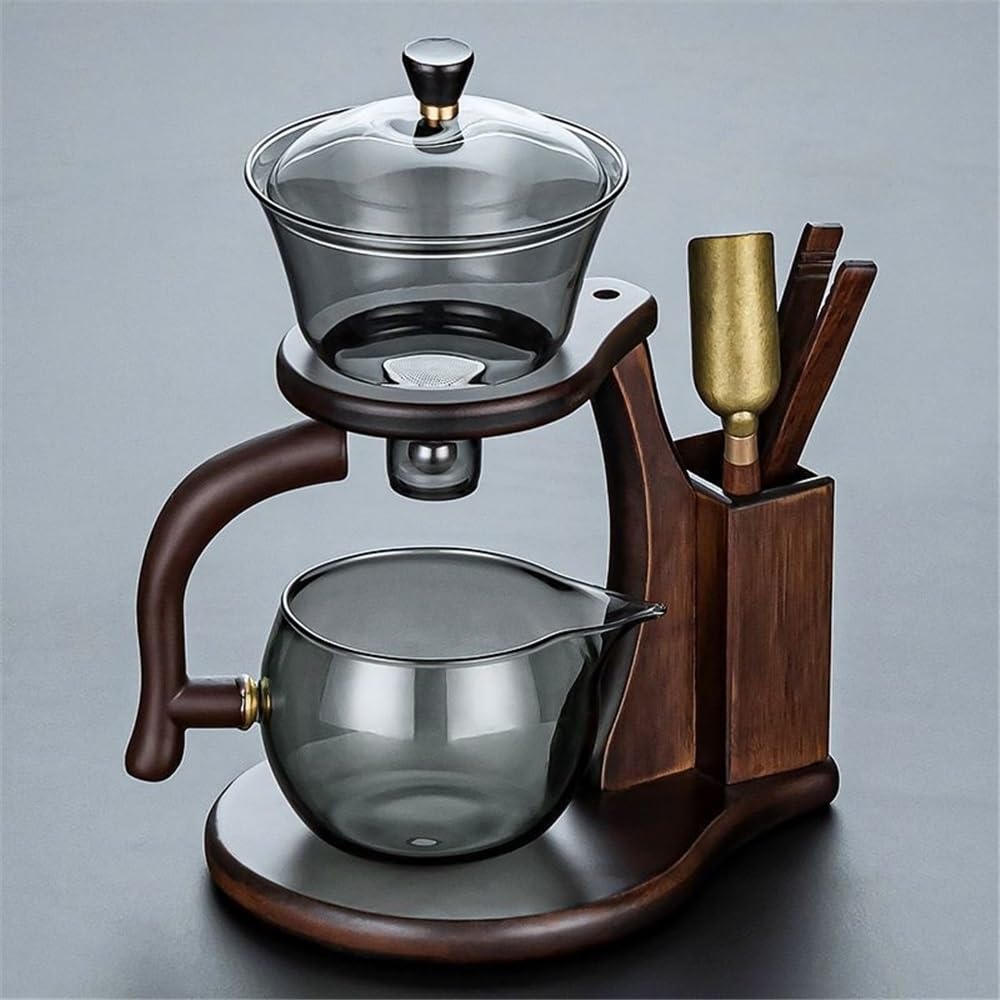 Jarra de Agua Juego de té Vidrio for el hogar, Tetera Kung Fu Gruesa Anti-escaldaduras, for Preparar Perezoso
