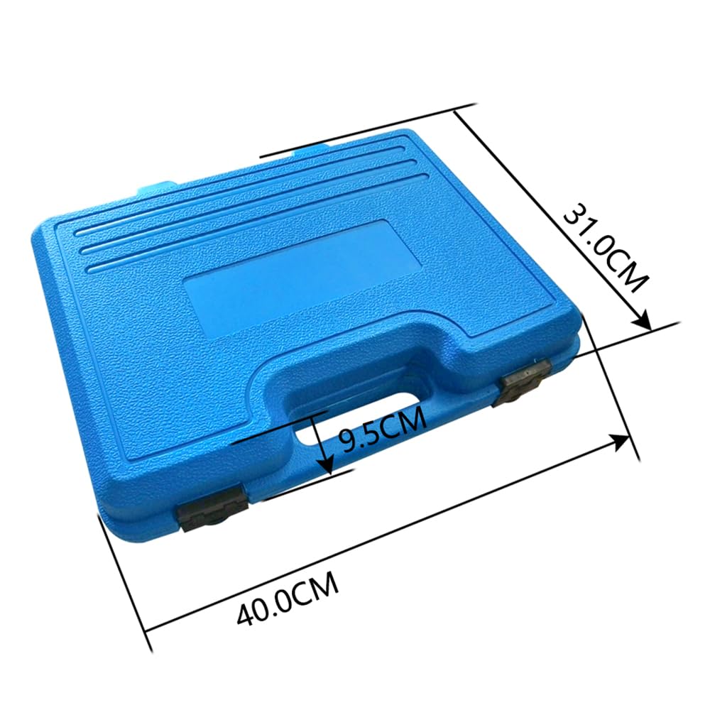 Shkalacar Kit per Test della Pressione del Radiatore con Pompa Manuale e Adattatore Universale, Kit di Strumenti per Tester della Pressione del Sistema di Raffreddamento Universale, Blu