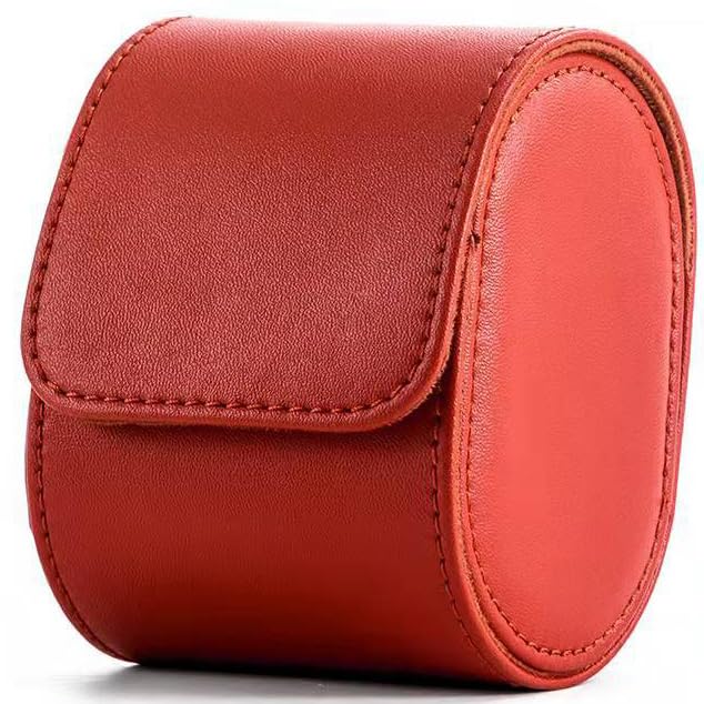 Boîte cadeau pour montre rouge en cuir PU avec coussin amovible