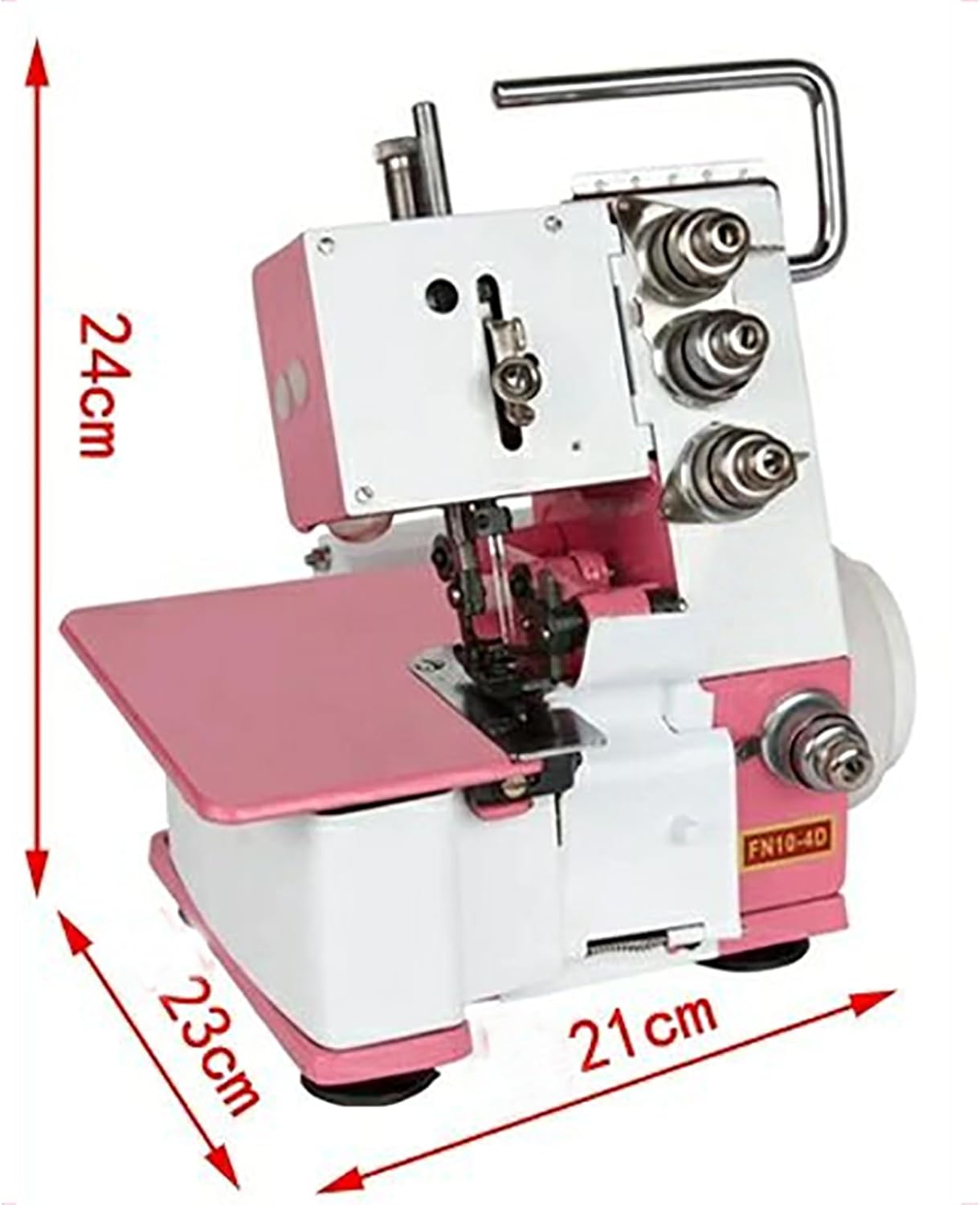 Serger Sewing Machine, 150W Household Four-thread Lockstitch Sewing Machine, Small Desktop Overlock Machine with Foot Controller and Accessories Kit, for Hemming and Sewing, White
