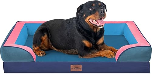 Miniatura 204 de Comfort Expression - Cama ortopédica perros pequeños, 20 x 14 pulgadas, impermeable, espuma soporte cartón de huevo, cojines extraíbles, sofá con