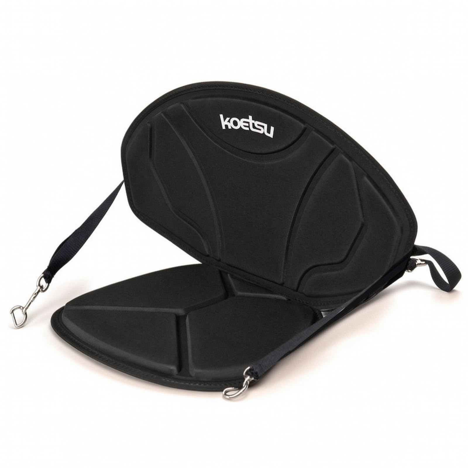 Hellery Kayak Seat with Back Support Padded Deck Seat Contoured for Kayakers, Y11 Black Canoe Seat