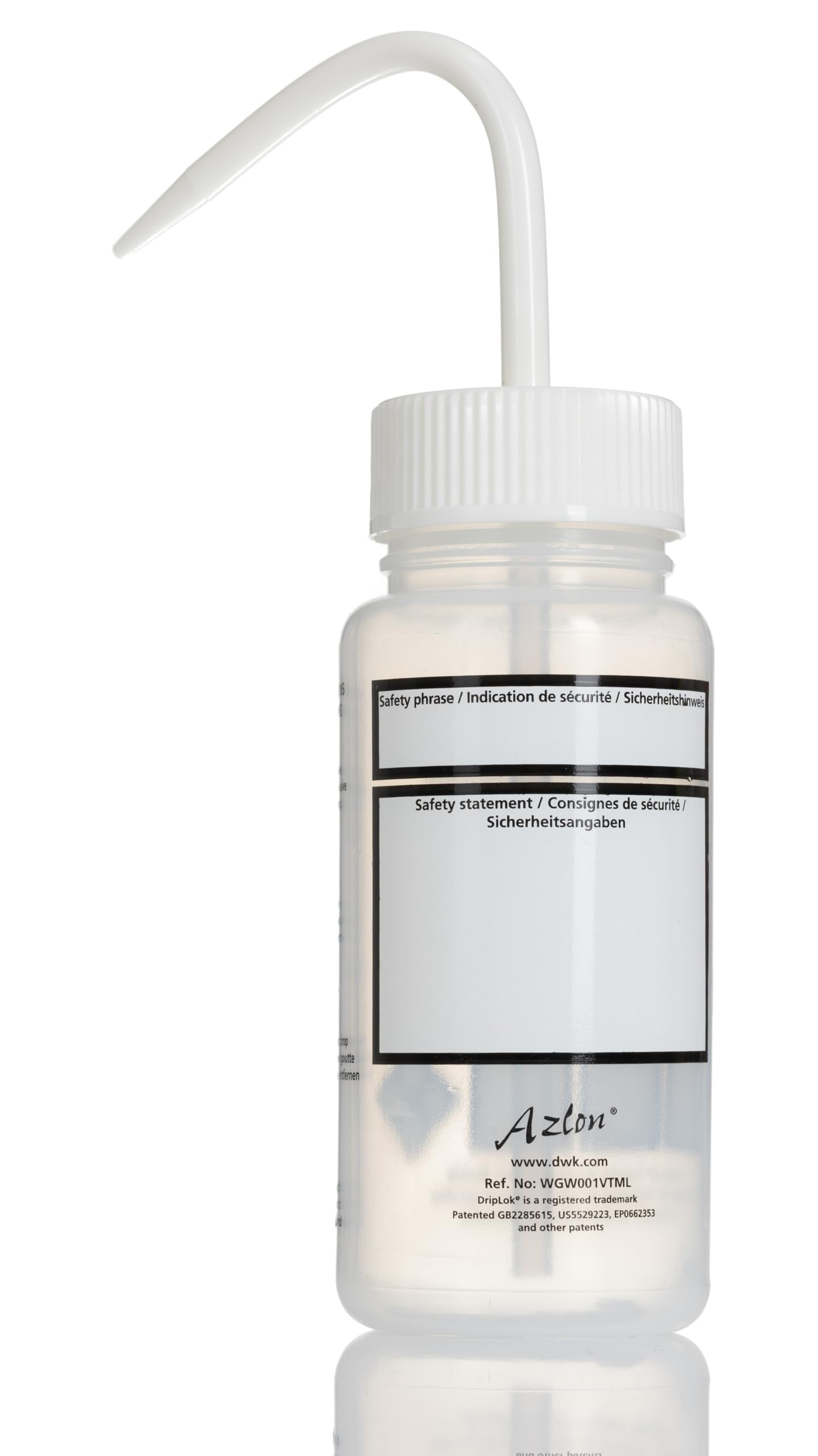 RS PRO Polyethylen Laborflasche 250ml, Ø 60 mm Spritzflasche Weithalsig, Packung a 5 Stück