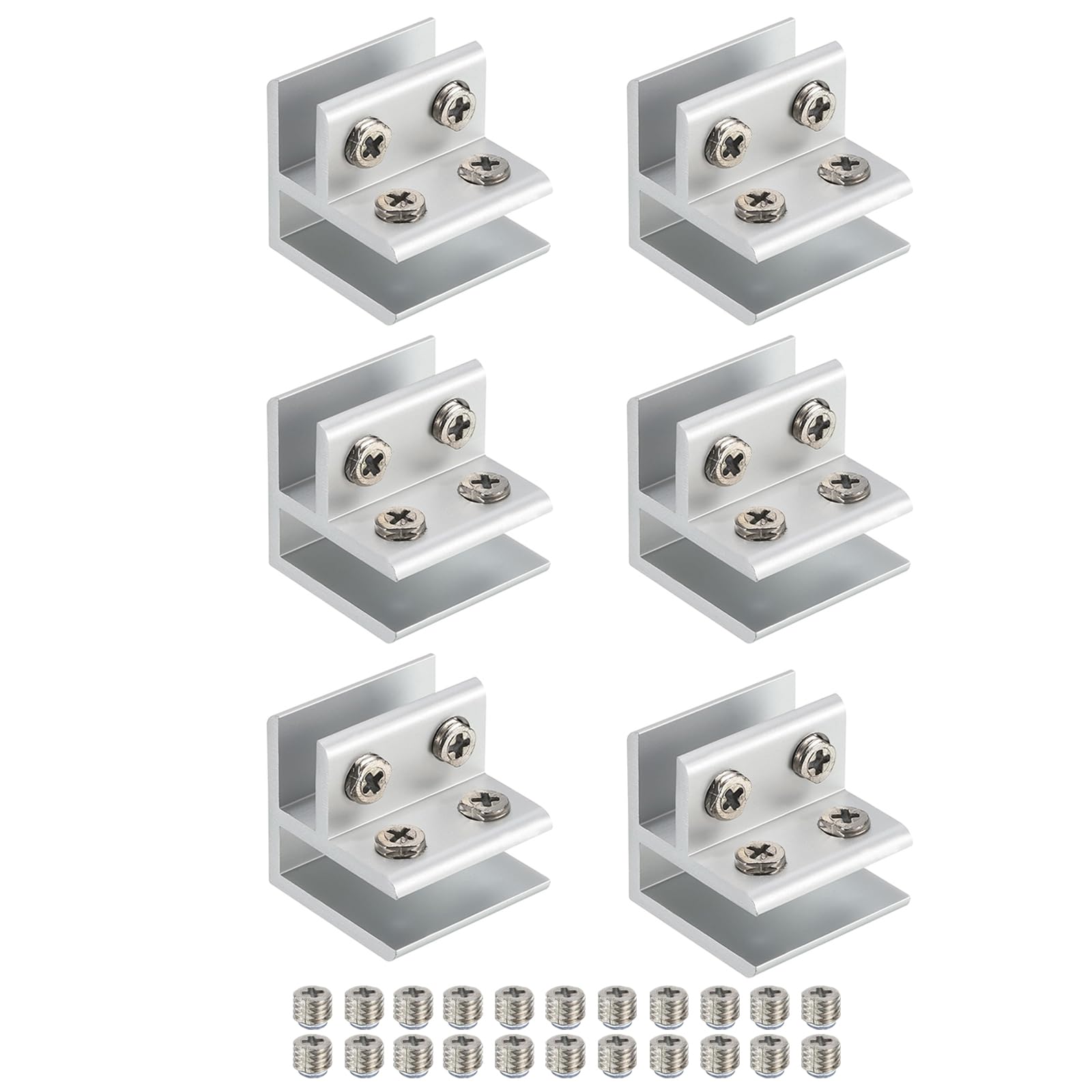 Attache de verre 10-12mm réglable avec supports à 90 degrés pour armoire