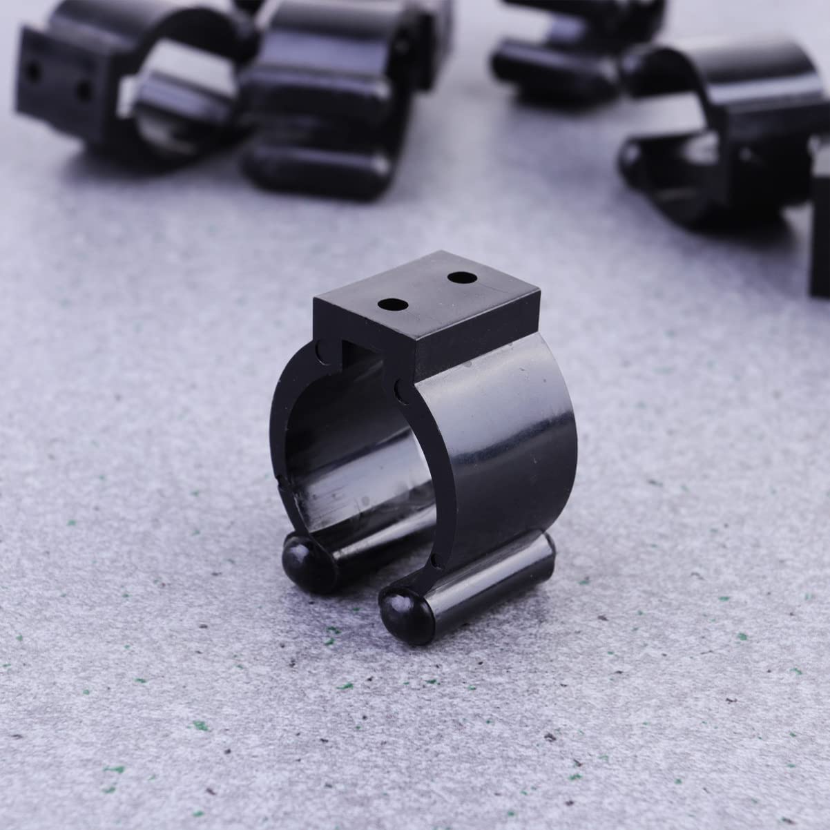 BESPORTBLE 60piezas Soporte De Pared para Cañas De Pescar Estante De Almacenamiento De Clip De Caña De Pesca Anticorrosivo Fácil Instalación y Limpieza para Hogar y Oficina Negro Grande