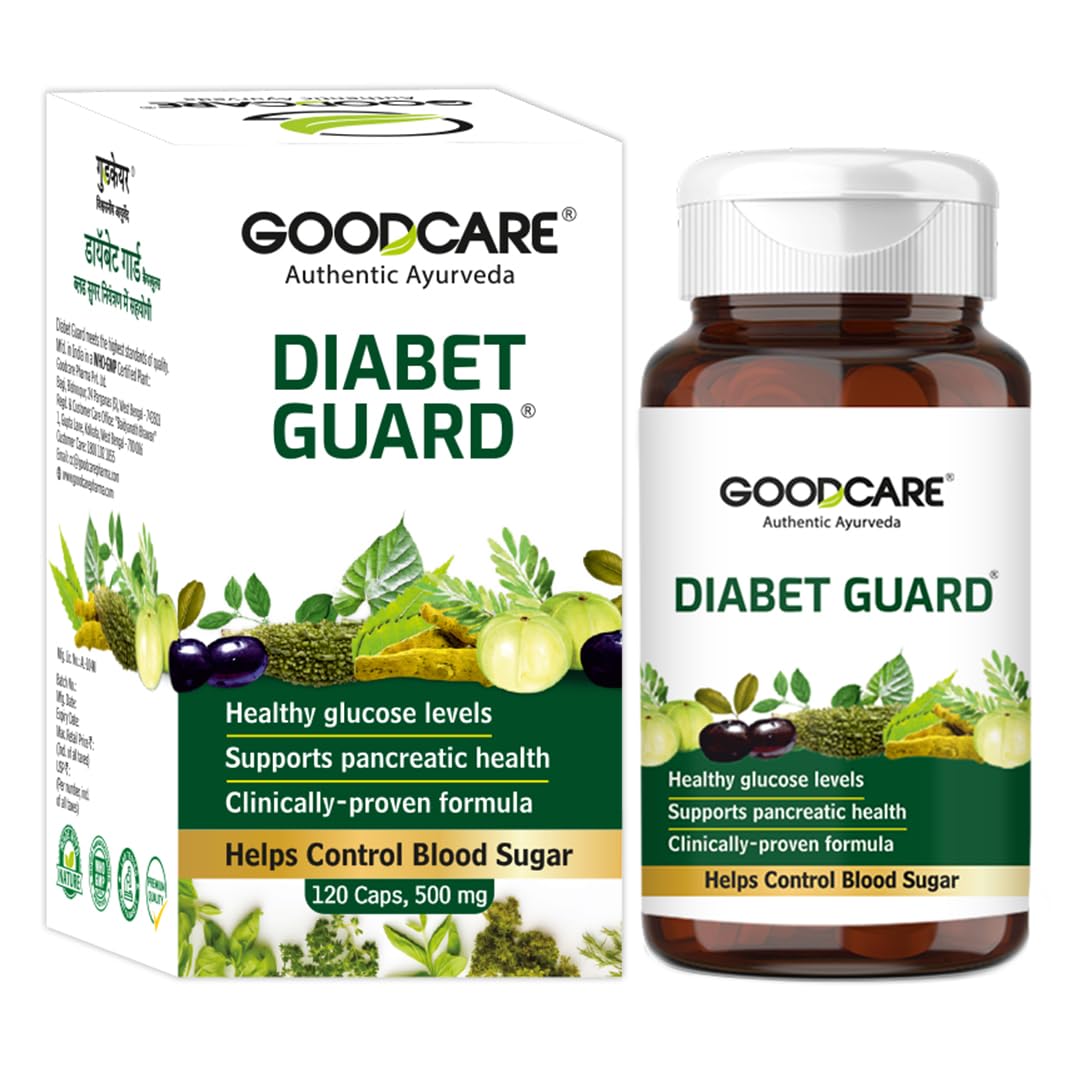 Diabet Guard 120 Capsules | Ayurvedic Blood Sugar Support | With Karela, Methi, Neem & 15 Herbs | Supports Pancreatic Health | Clinically Tested Formula