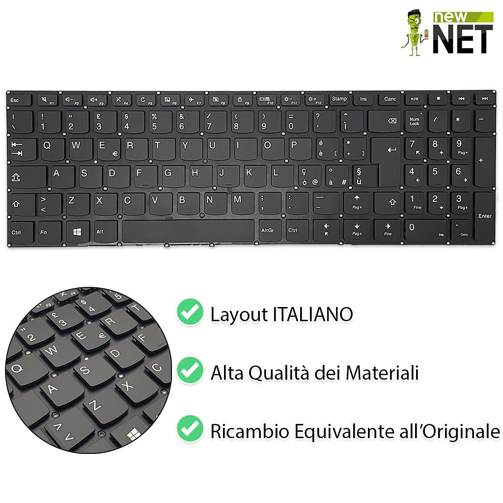 NewNet Tastiera Italiana Per Notebook HP – Compatibile Con 15-g009nl, 255 G3, Pavilion 15 E Molti Altri (Layout QWERTY)
