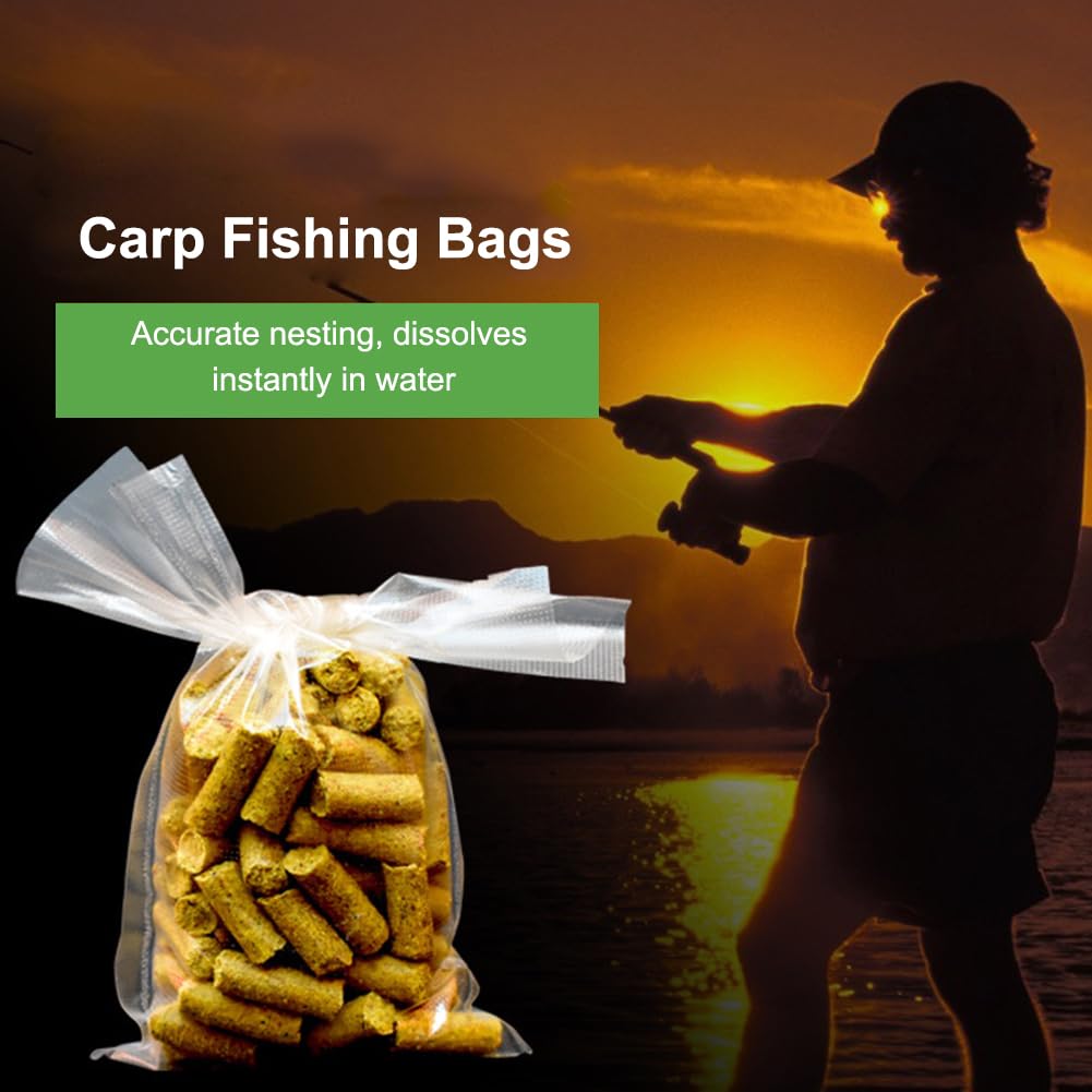 PVA worki wędkarskie,120 szt. worki PVA,Worki PVA Soluable Carp,torba na przynęty PVA,akcesoria do sprzętu wędkarskiego,szybkie woreczki do wędkowania,przynęty karpiowej,mączki rybnej,pelletu