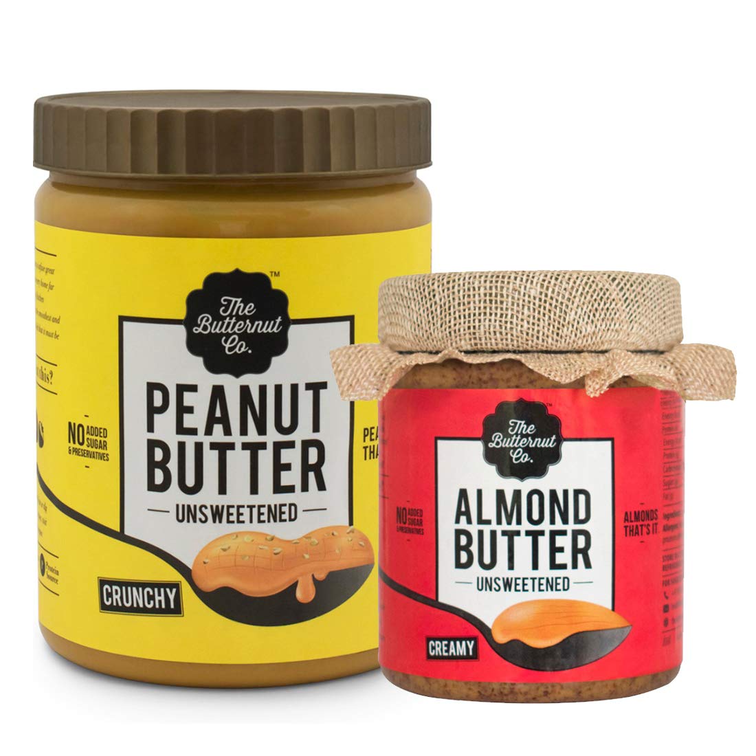 The Butternut Co. 1 Kg Crunchy Unsweetened Peanut Butter & 200 gm Unsweetened Almond Butter - 1.2 Kg Combo Value Pack (B07RP1B4S8) Amazon Price History, Amazon Price Tracker