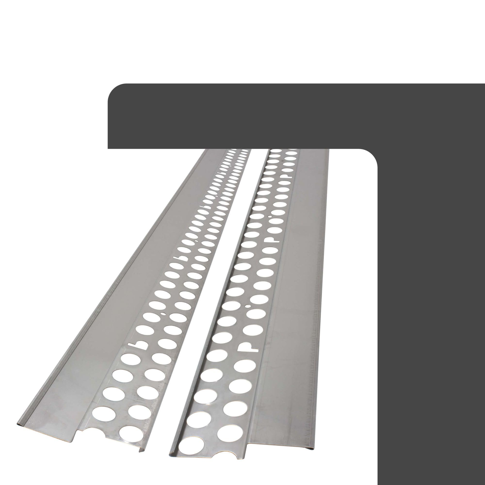 PROTEKTOR Noppenbahn Abschlussprofil Außenputz 250cm Silber Sockelprofil, Abdeckprofil für Noppenfolie, Grundmauerschutz