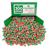 Strawberry Filled Bon Bons Candy - 5 Pounds Approx 300 Pieces Fruit Flavored Hard Candy
