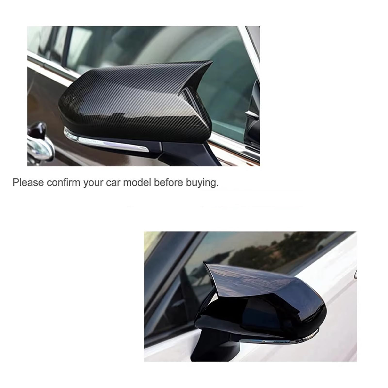 Retroviseur Coquille Pour Camry Pour CHR Pour Avalon Pour BZ3 2018-2023 Couvercle Rétroviseur Latéral Rétroviseur Boîtier(Gloss Black)