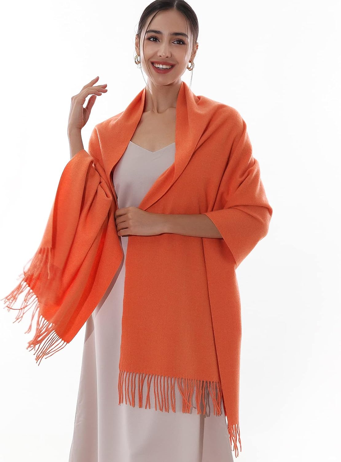 RIIQIICHY Winter Scarfs for Women Pashmina Shawls Wraps for Evening Dresses Large Warm Soft Scarves - Image 2