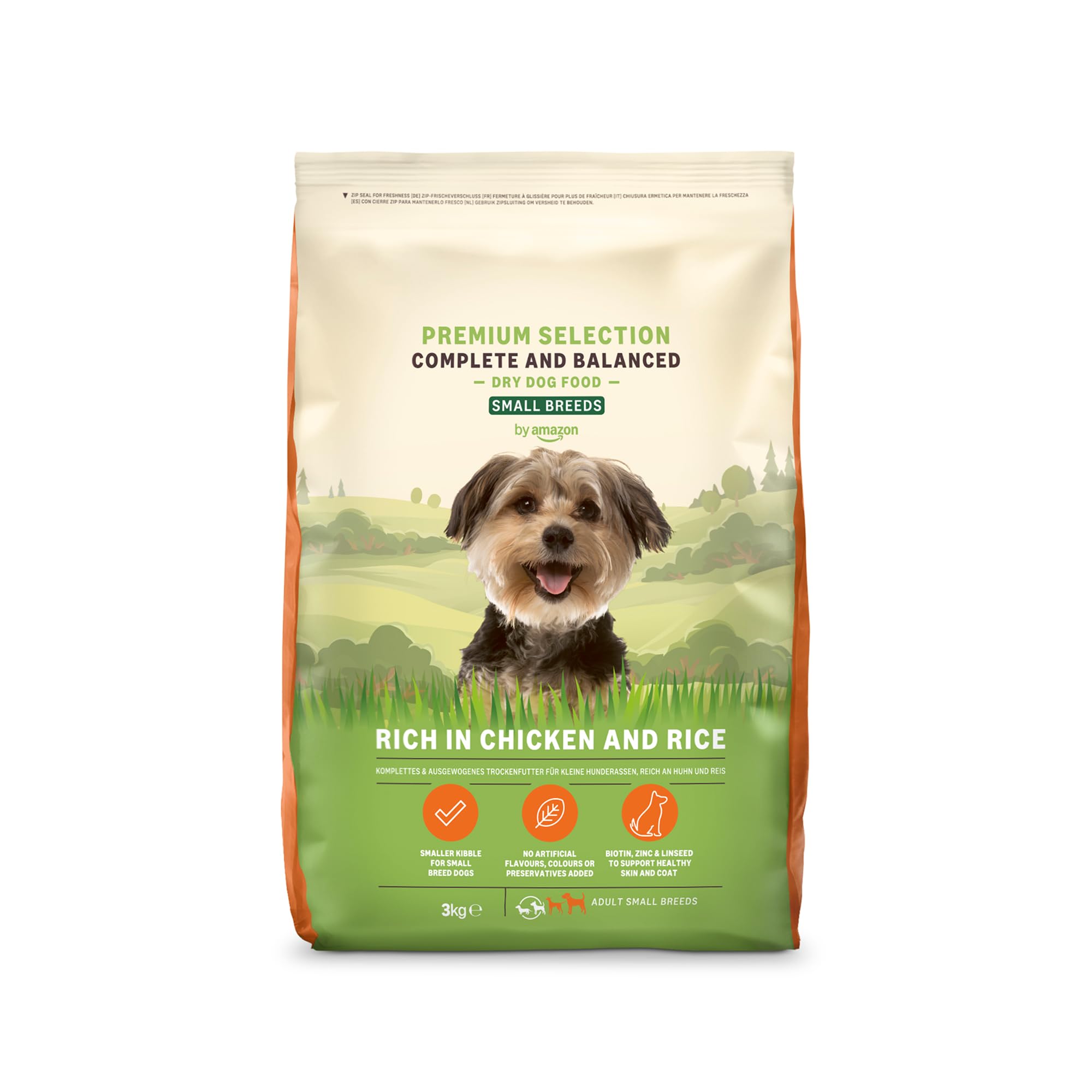 by Amazon Alimento seco completo para perros (razas pequeñas) rico en pollo y arroz, 3 kg (Paquete de 1) (Anteriormente una marca Lifelong, el mismo producto)