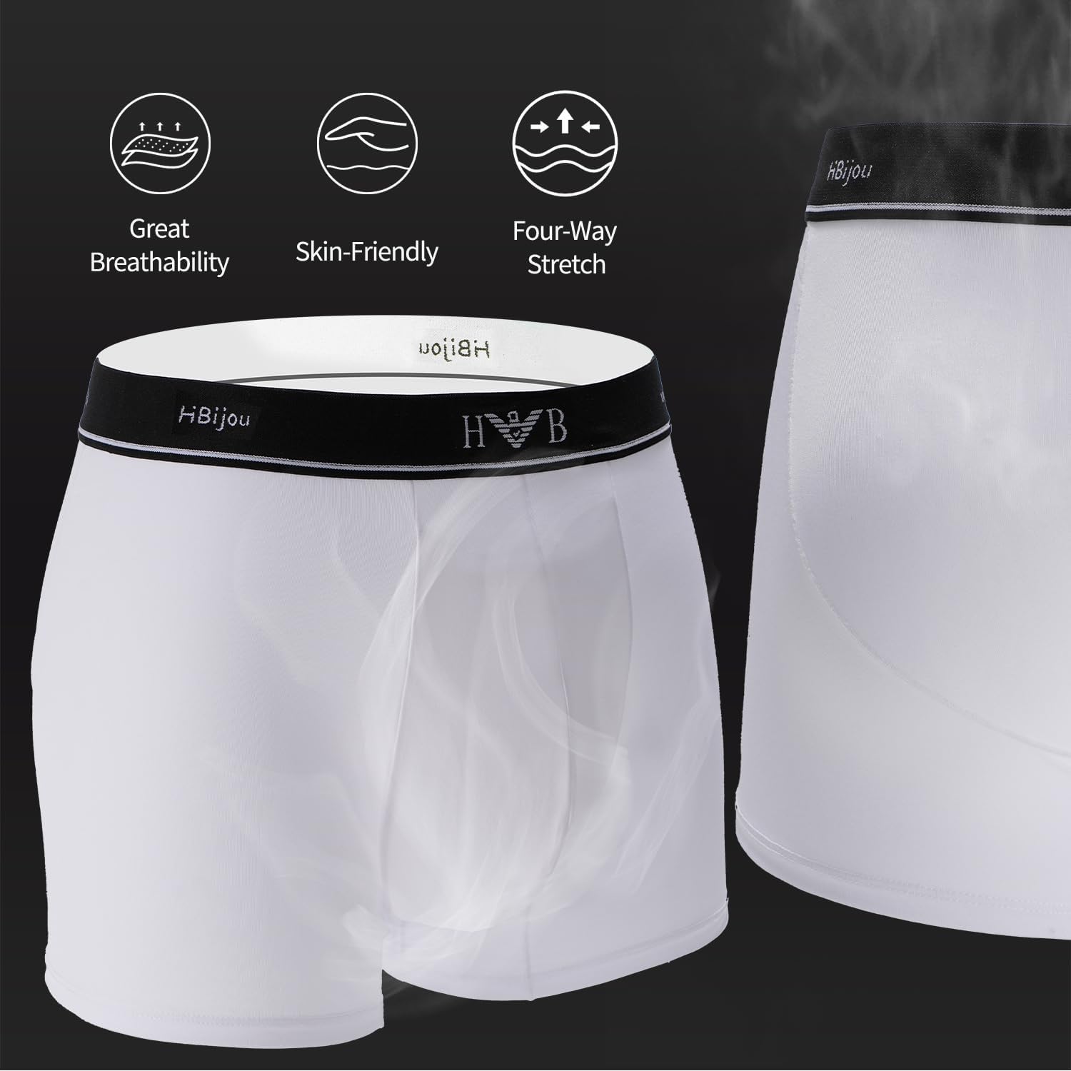 Men's Underwear Boxer Brief Regular Long Men Pack with Quick-Dry Moisture Wicking, S M L XL XXL XXXL - Image 4