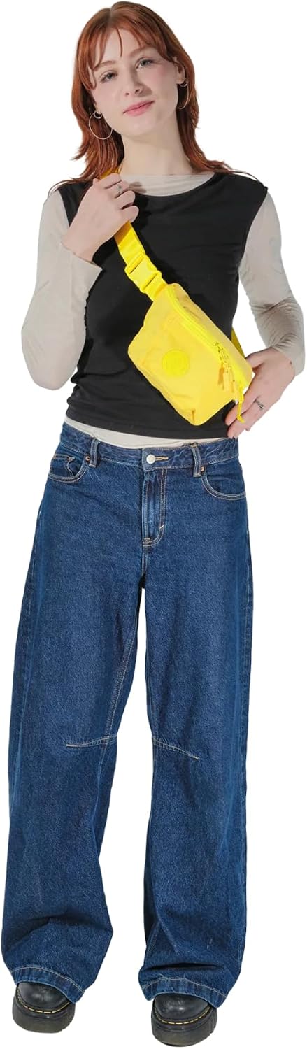 Baboon To The Moon 3L Fanny Pack Yellow Water Repellent Crossbody Bag | Water Repellent, YKK Zippers, Adjustable Strap, Crossbody Waist Bag, New