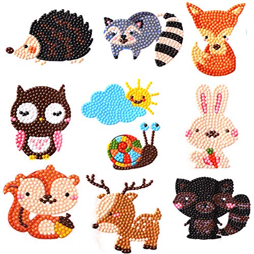 5D Diamond Pianting Easy Kits for Kids Sticker Paint with Diamonds by Numbers