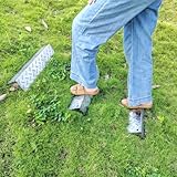 Outdoor Stair Kit - Sturdy Non-Slip Stainless Steel Steps for Hills & Steep Slopes - Weather-Resistant & Slip-Resistant with Long Steel Stakes - Ideal for Gardens