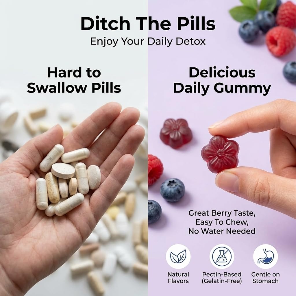 Sugar-Free Milk Thistle Gummies for Liver Cleanse Detox & Repair, Vegan — Amazon image 3