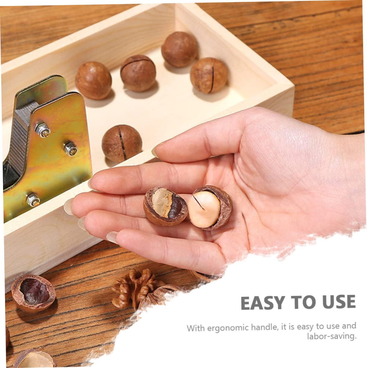 Hand-pressed Walnut Cracker with Handle Stainless Steel Nut Breaker for Easy Shelling of Fresh and Dried Walnuts Lightweight and Portable Nut Opening Tool