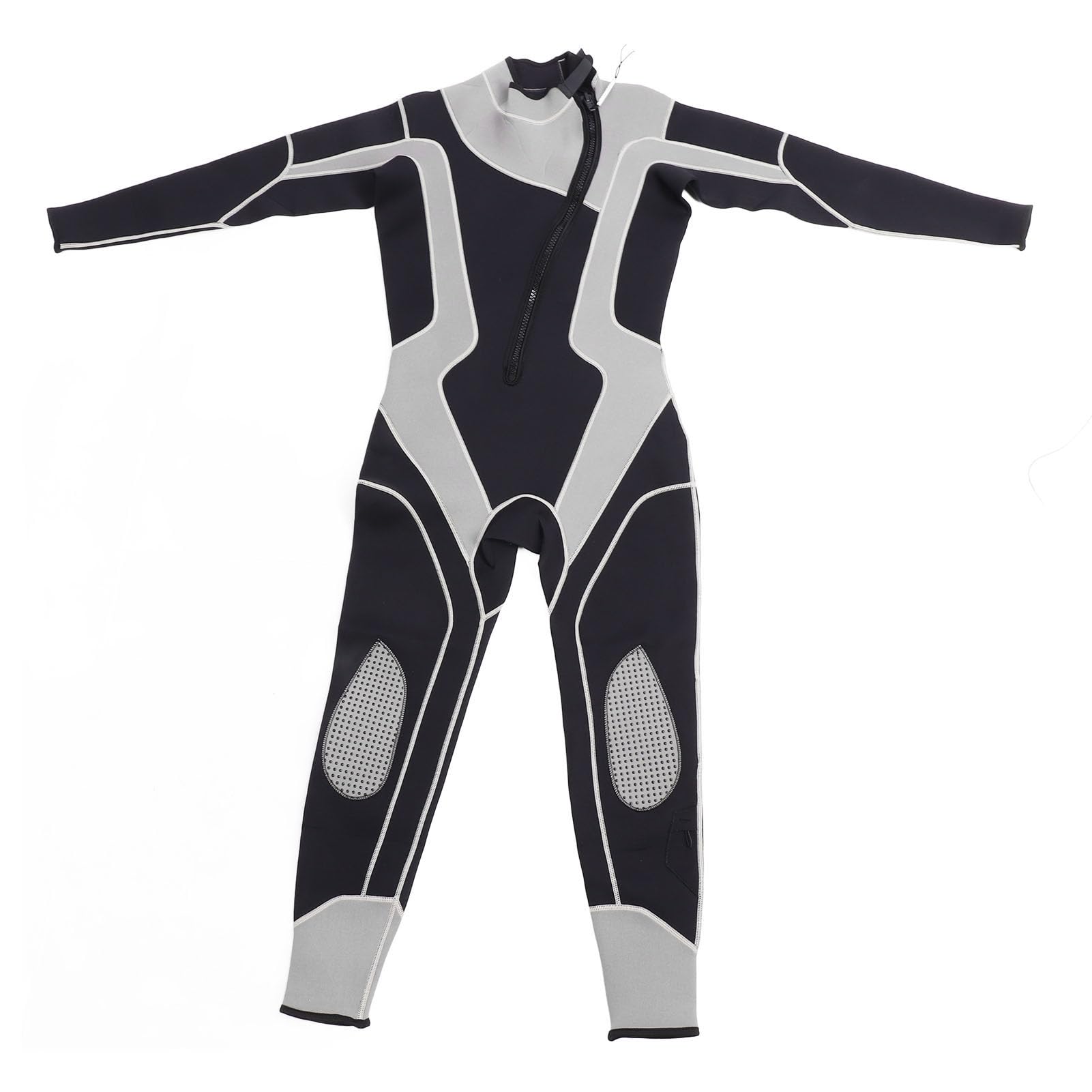 Traje de Buceo de Cuerpo Completo, Rodilleras, Neopreno Ligero, Bloque de Color, Traje de Neopreno de una Pieza, Cremallera Frontal Transpirable para Surfear