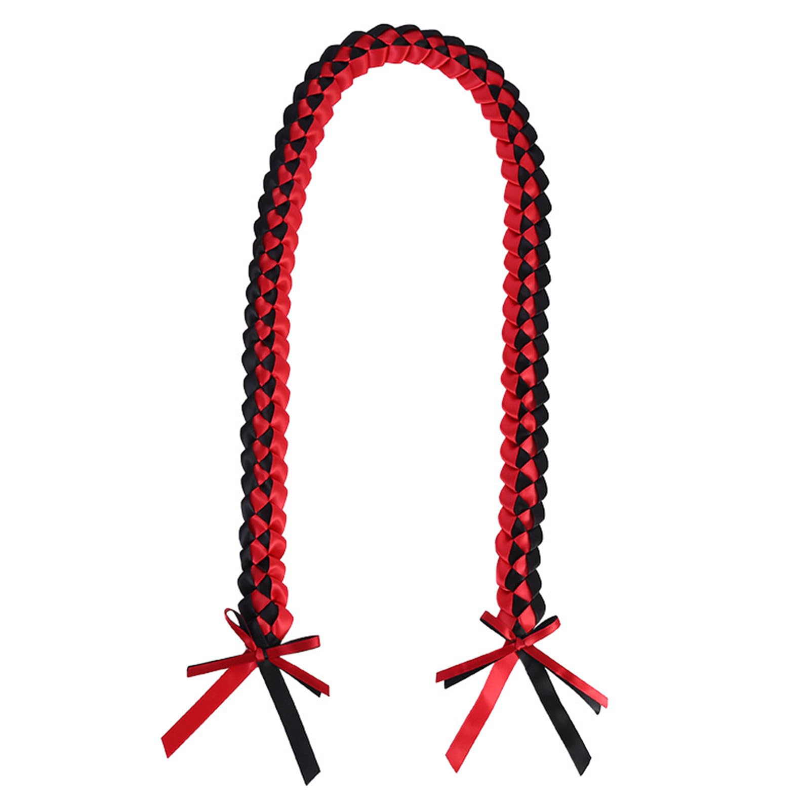 Yrohgkpn Reddish Black Modern Double Layer Graduation Ribbon Pendant String Braided Rope Wreath Delicate Graduation Ribbon Leis Double Layer