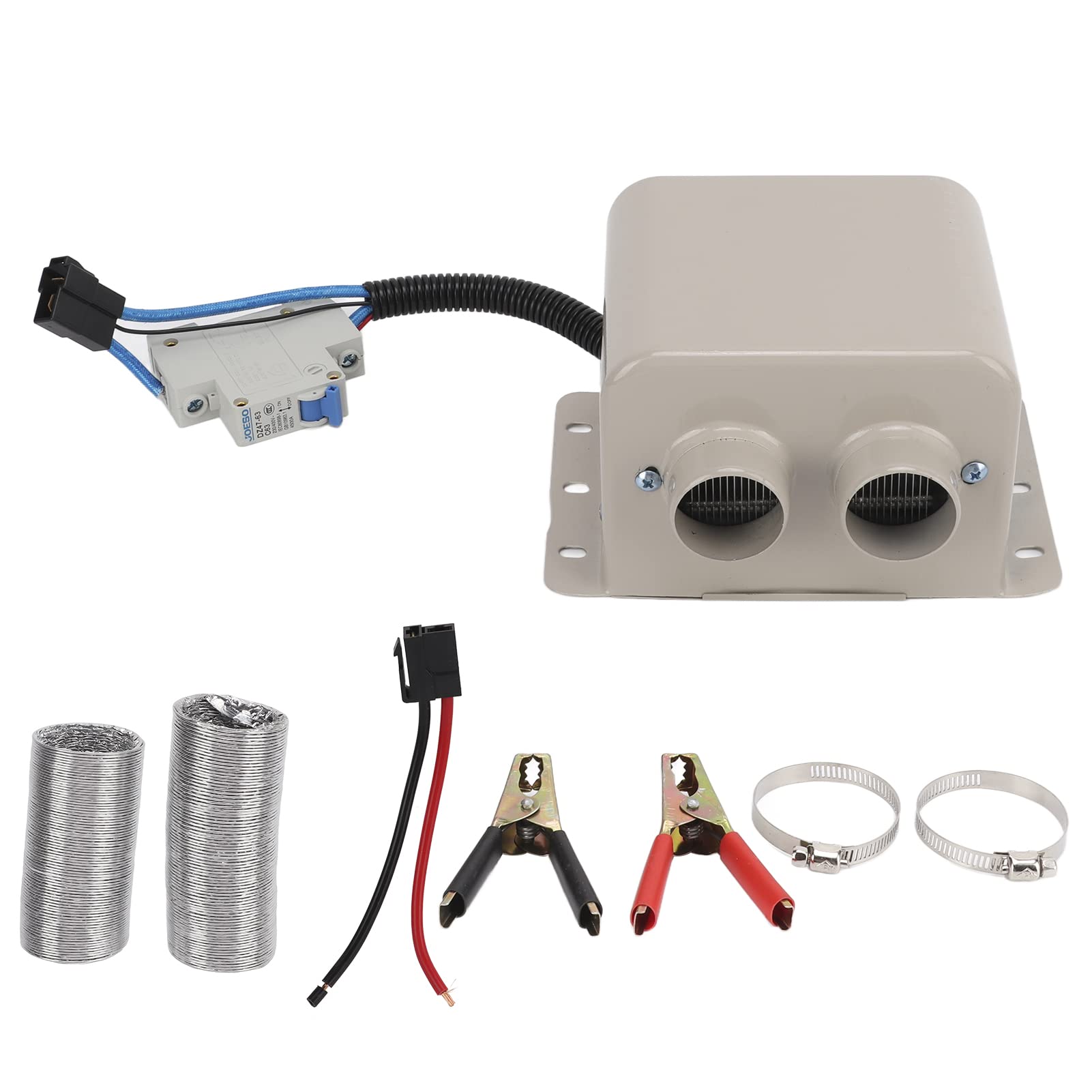 Calentador de descongelación eléctrico para automóvil 800W Ventilador de calefacción para parabrisas de automóvil de calentamiento rápido portátil con 2 orificios Desempañador (12V)