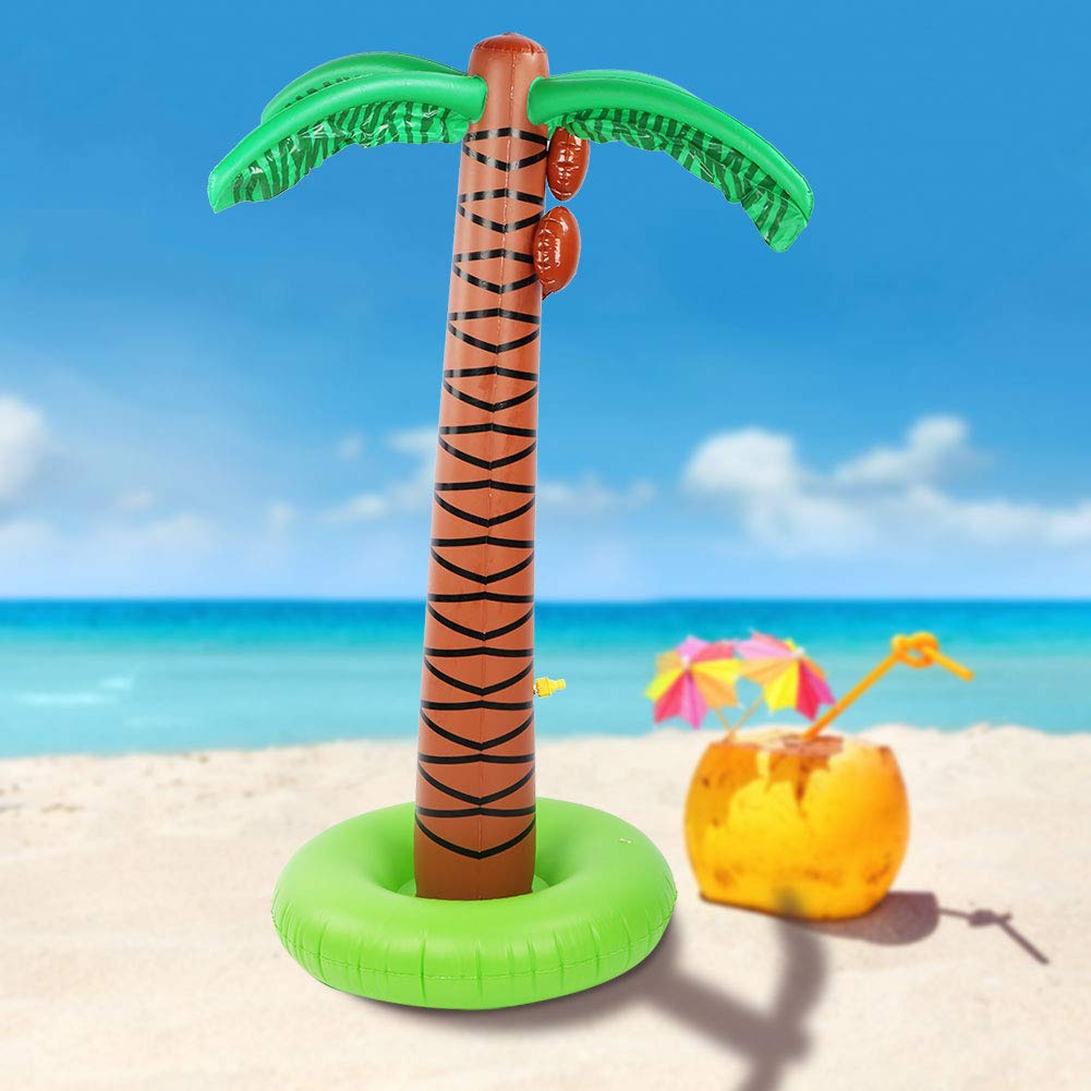 EMUKOEP Nadmuchiwana Palma Zraszacz Mata Do Relaksu Na Plaży (Model Kokosowy)