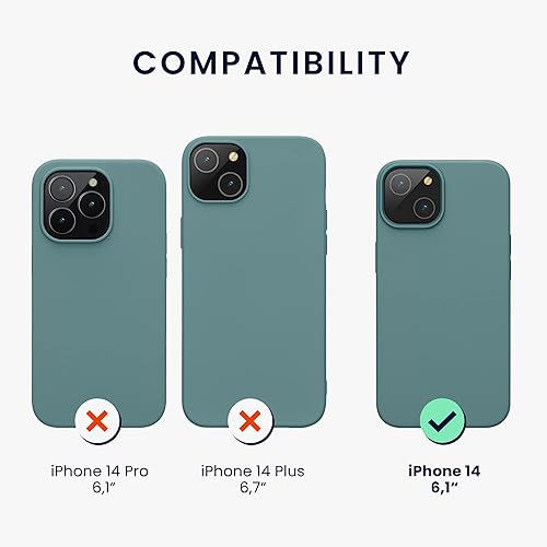 Miniatura 2 de kwmobile Funda para iPhone 14 - Funda delgada de silicona TPU suave - Funciona con carga inalámbrica - Arctic Night