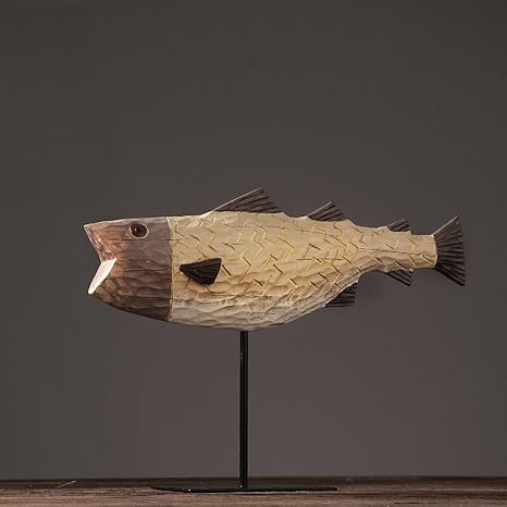 Amazon 彫刻の装飾 ノルディックホームレジン彫刻魚クラフト装飾クリエイティブベッドルームリビングルームオフィスアート装飾 サイズ さいず 41 10 29cm 置物 オブジェ オンライン通販