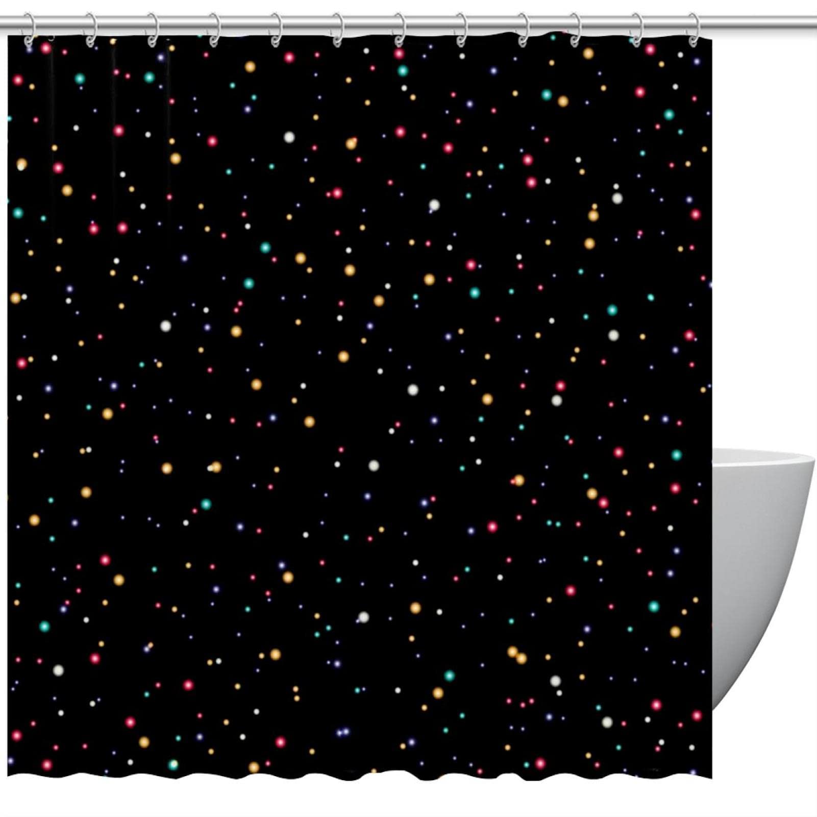 Rideau de douche abstrait coloré 183x183 cm pour la salle de bain modernisée