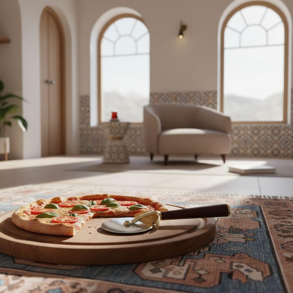 AmberHaus Akasya Ahşap Saplı Paslanmaz Çelik Mutfak ve Bar Gereçleri - Pizza Kesici, Şişe Açacağı, Sarımsak Ezici, Ceviz Kıracağı, Soyacak - (Şişe Açacağı - Gold)