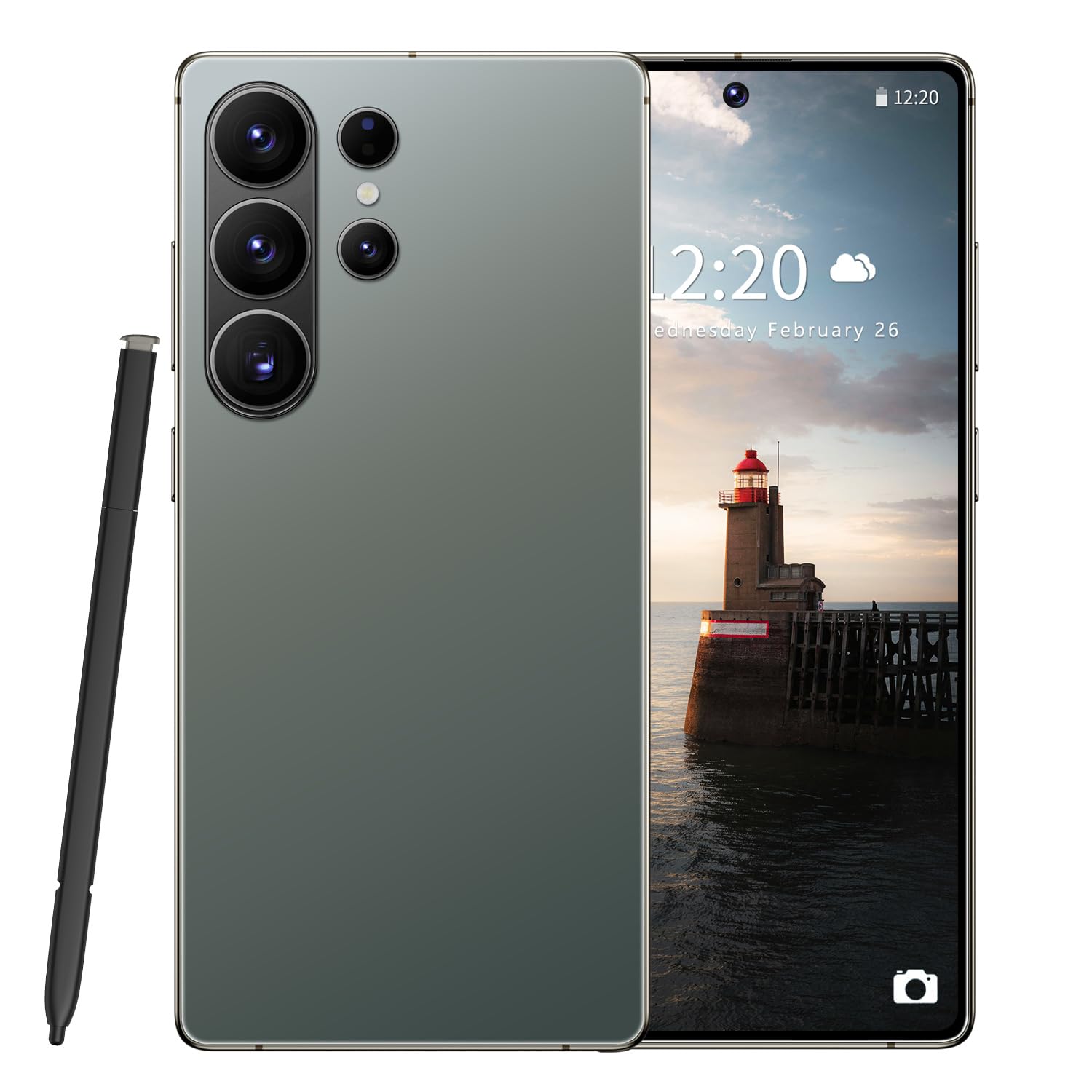 Huness S26 Ultra Unlocked Phone,Built in Pen The Phone,Cell Phone Battery 7000mAh 6.99" HD Screen,Android 15 16+512GB Smartphone,Dual SIM/5G/Face ID/Fingerprint Lock/GPS (Deep Blue, 16+512G) — view 10