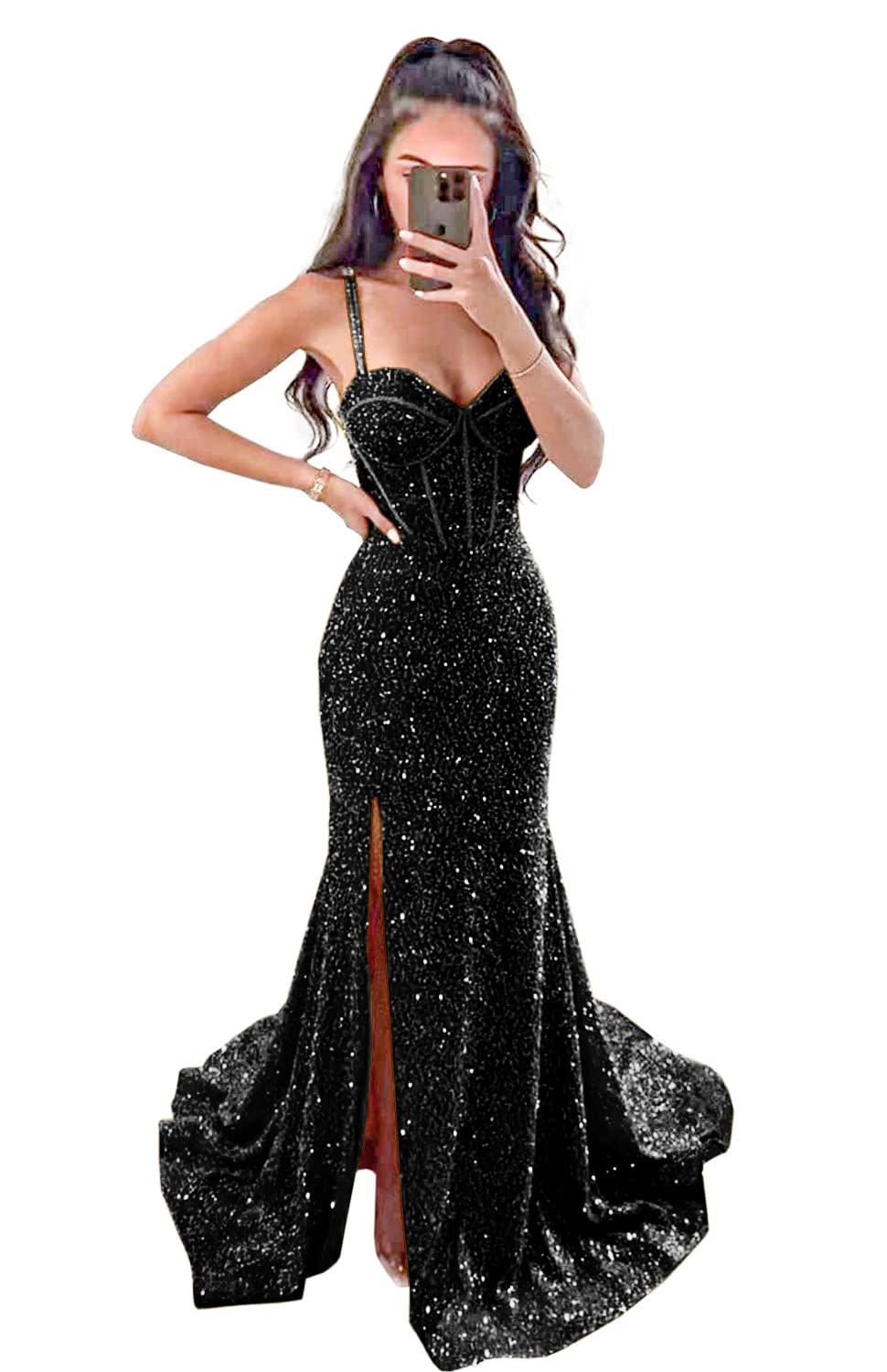 V Neck Sequin Sparkly Homecoming Dresses for Juniors Short Prom Dresses for  Teens 2023 Spaghetti Straps Cocktail Gown